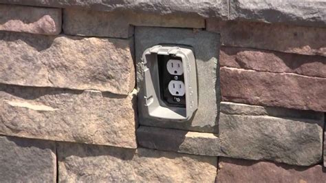 electrical box cover stone|stone veneer receptacles.